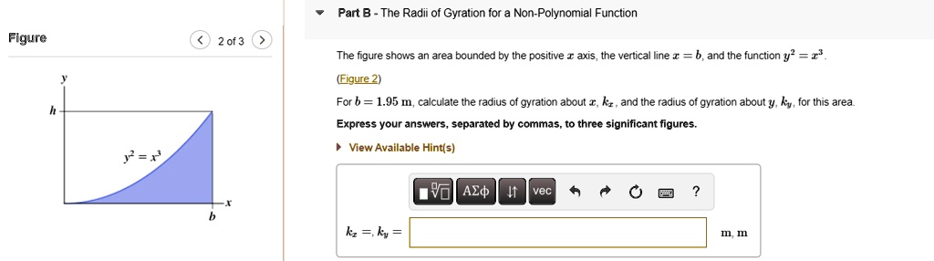 SOLVED: Part B- The Radii of Gyration for a Non-Polynomial Function ...