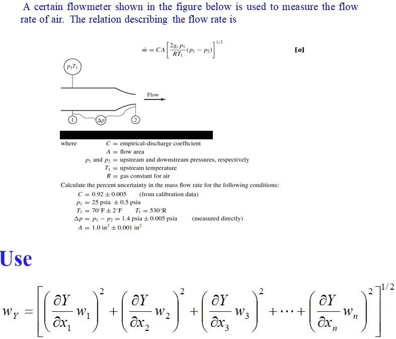 SOLVED: Propagation Of Errors Note: G = 9.81 R = 287 A Certain ...