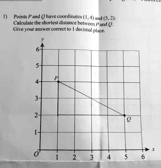 SOLVED Points P and have coordinates ( [,4) and (5,2). Calculate the