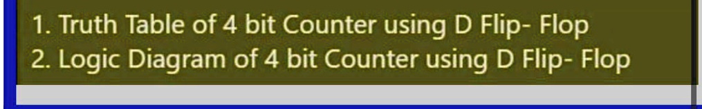 4 bit ring counter using d flip flop truth table