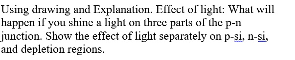SOLVED: Using drawing and Explanation. Effect of light: What will ...