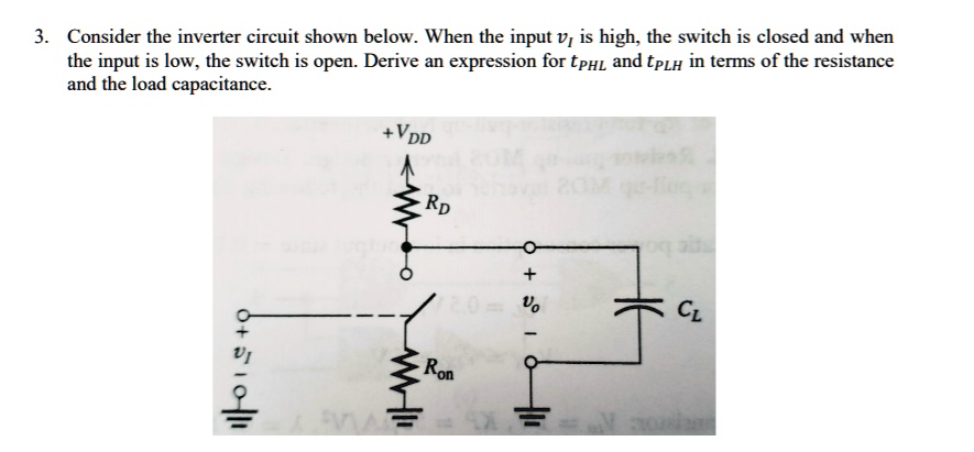 SOLVED: Consider the inverter circuit shown below. When the input ...
