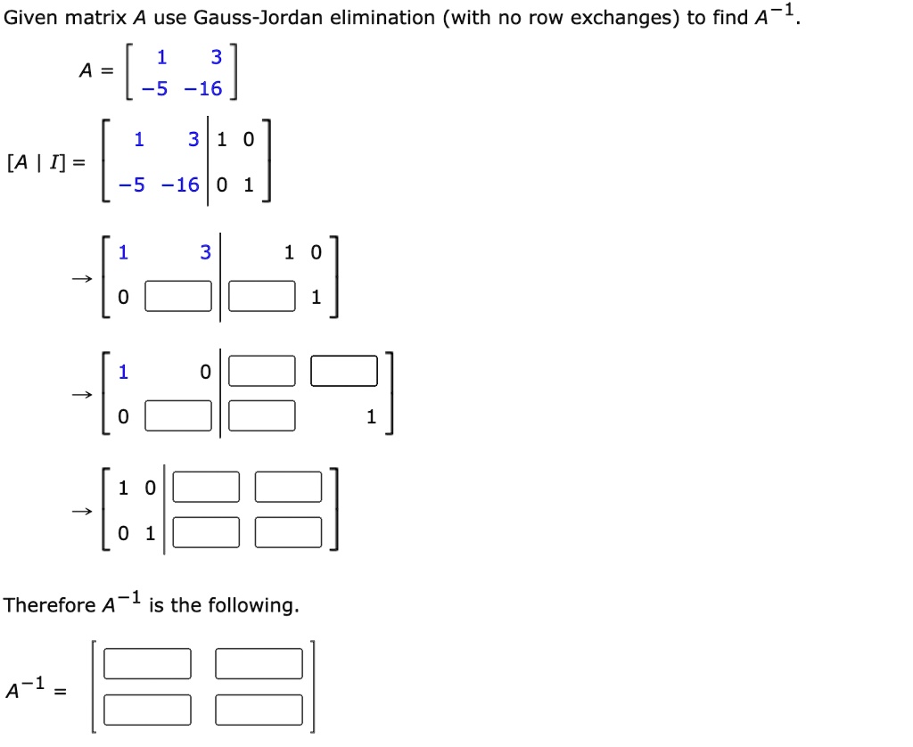 SOLVED 1 3 4 5 16 AlI 5 16 Therefore A 1 Is The Following 