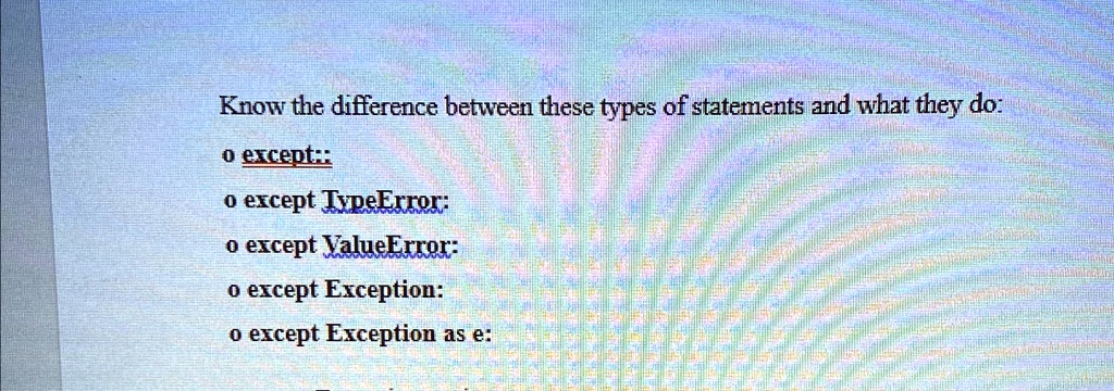 Know the difference between these types of statements and what they do ...