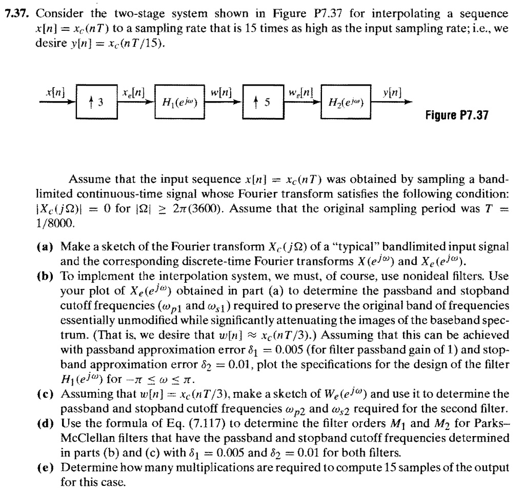 SOLVED: 7.37. Consider the two-stage system shown in Figure P7.37 for ...