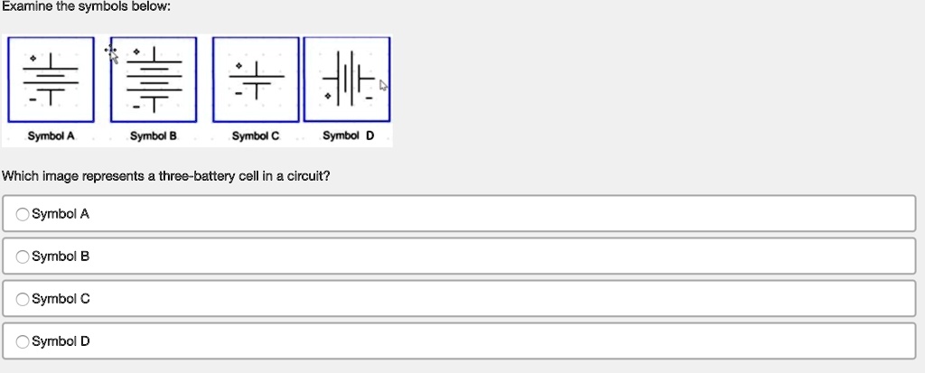 SOLVED: Examine the symbols below: Symbol A Symbol B Symbol â‚¬ Symbol ...