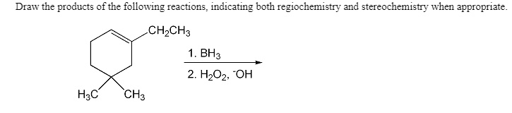 SOLVED: Draw the products of the following reactions; indicating both ...