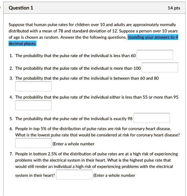 Pulse rate for children