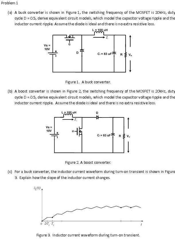 SOLVED A Buck Converter Problem 1 A buck converter is shown in Figure