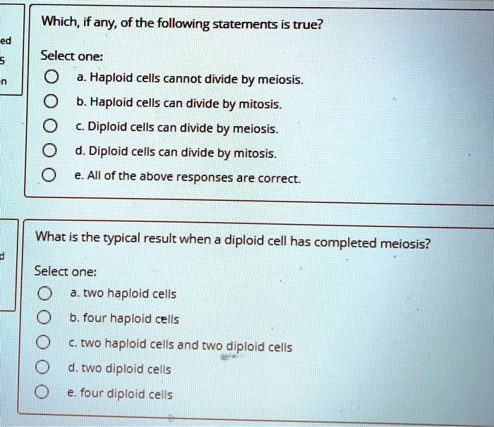 Which Of The Following Statements About Cells Is True SOLVED: Which; if any; of the following statements is true? Select one