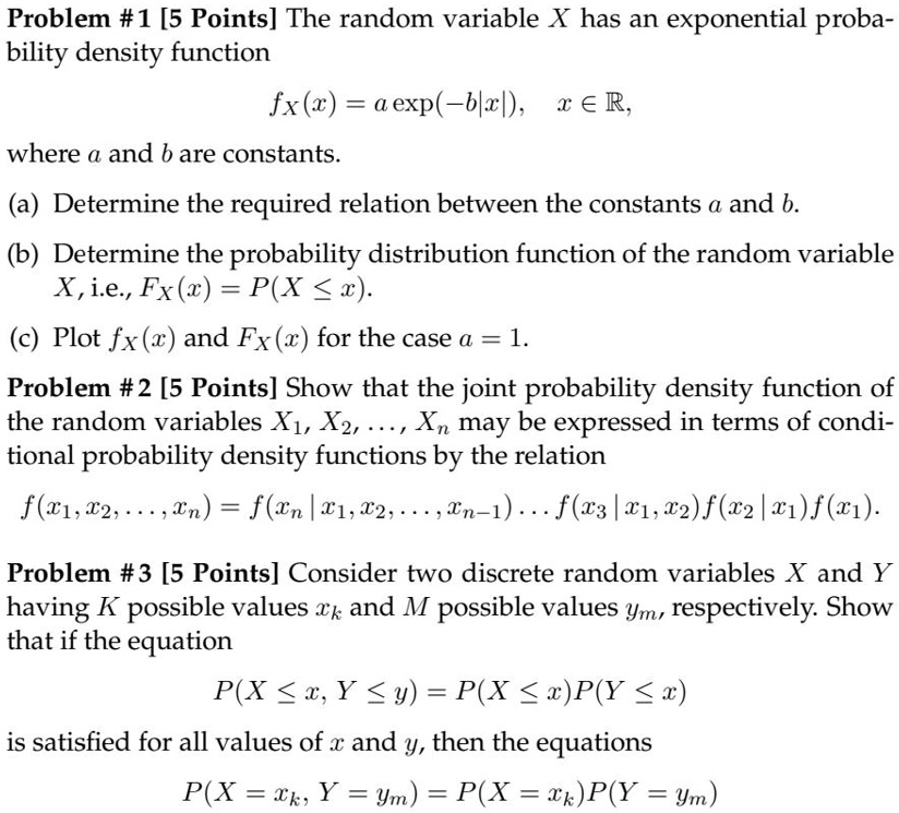 problem 1 5 points the random variable x has an exponential proba ...