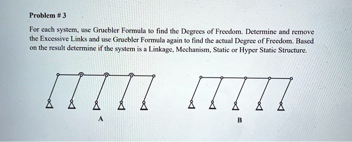 Solved For Each System Use The Gruebler Formula To Find The Degrees Of Freedom Determine And 6094