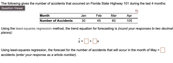 SOLVED: The following gives the number of accidents that occurred on ...