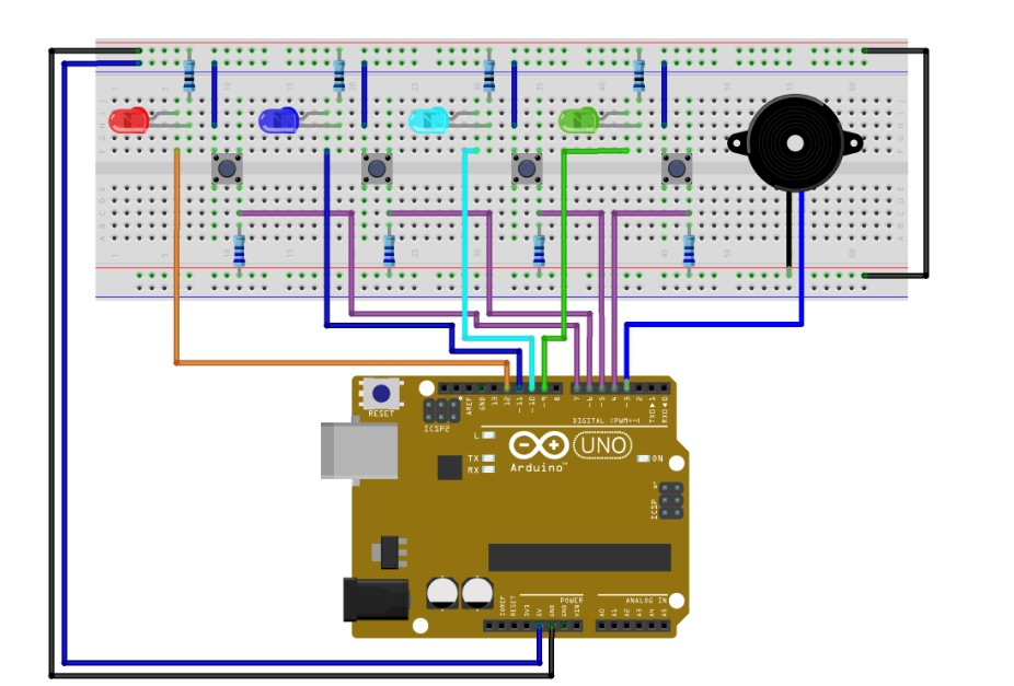 SOLVED: Write code to simulate the following circuit on Tinkercad. Need ...