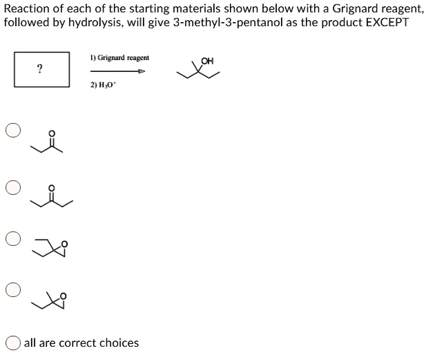 Reaction of each of the starting materials shown belo… SolvedLib