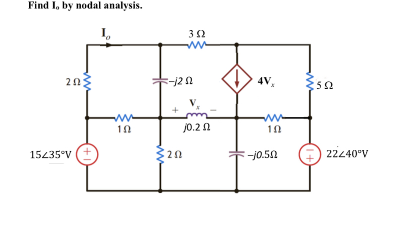 Find Io using nodal analysis?