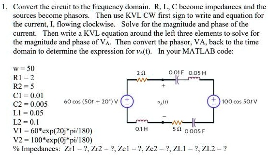 Video Solution: Convert The Circuit To The Frequency Domain. R, L, C 