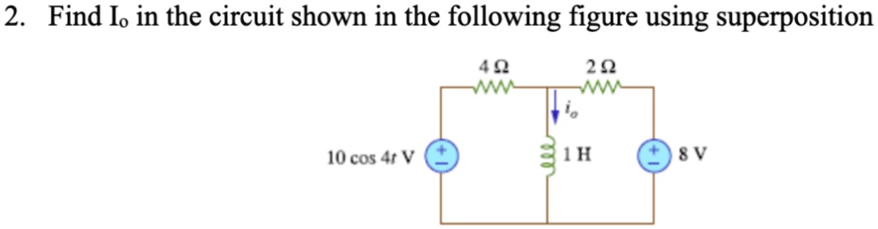 2. Find Io in the circuit shown in the following figure using ...