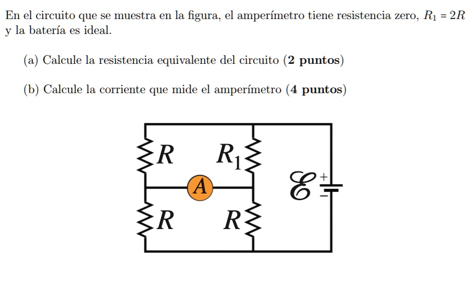 SOLVED In the circuit shown in the figure, the ammeter has zero