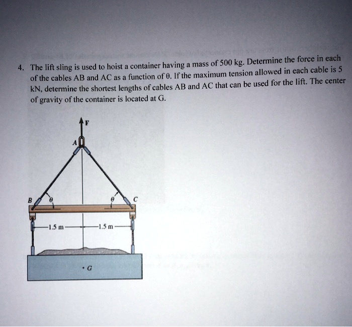 SOLVED Container Having Mass Of 500 Kg Determine The Force In Each solved-container-having-mass-of-500-kg-determine-the-force-in-each