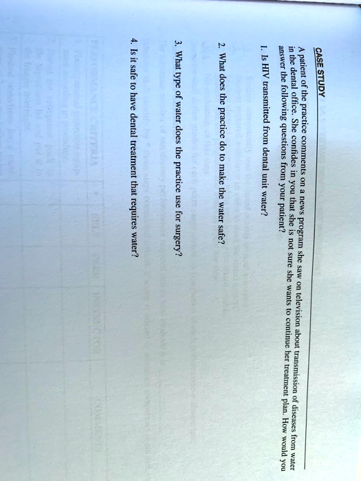 SOLVED 2. What does the practice do to make the water safe? CASE STUDY