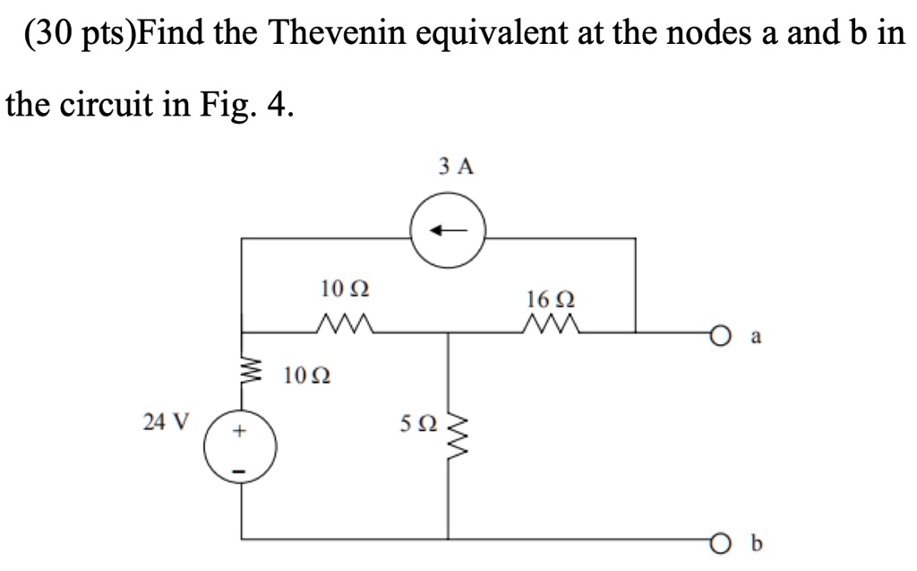 VIDEO Solution: Find The Thevenin Equivalent At The Nodes A And B In ...