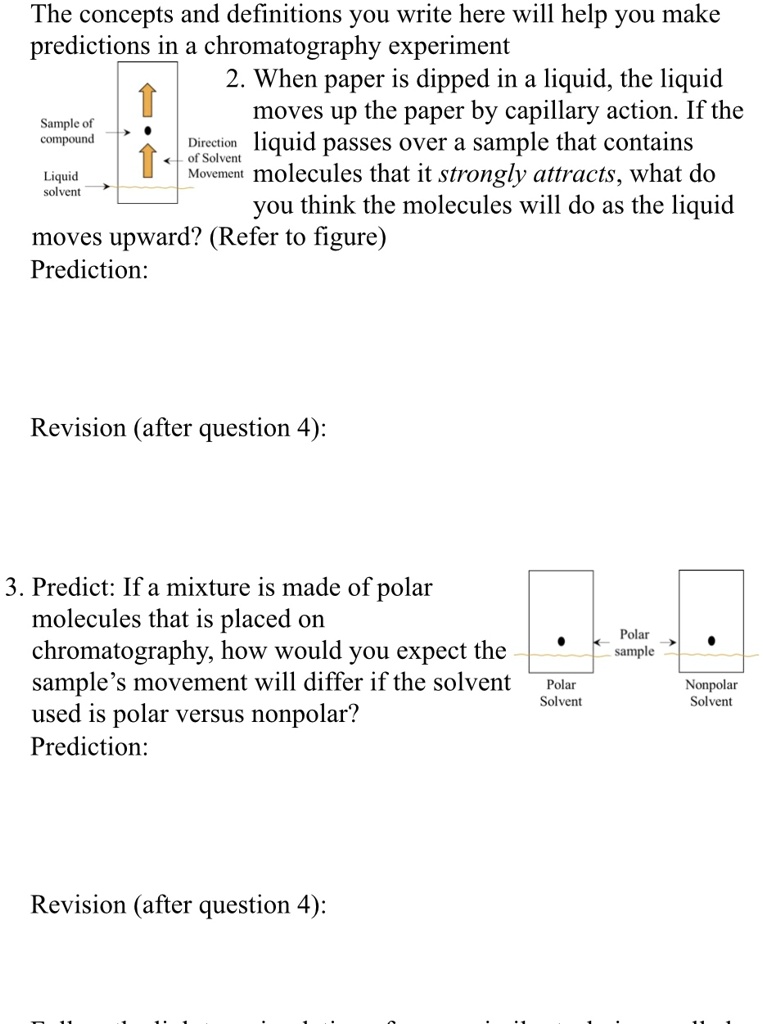 SOLVED "The concepts and definitions you write here will help you make predictions in a