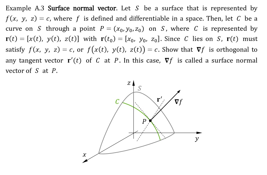 Solved example a3 surface normal vector let be surface that is