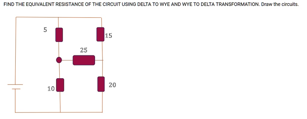 Solved: Find The Equivalent Resistance Of The Circuit Using Delta To 