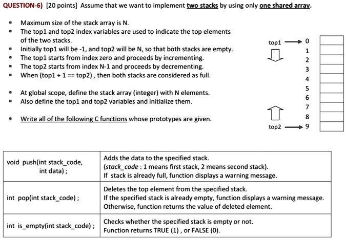 SOLVED: QUESTION-6) [20 points] Assume that we want to implement two ...