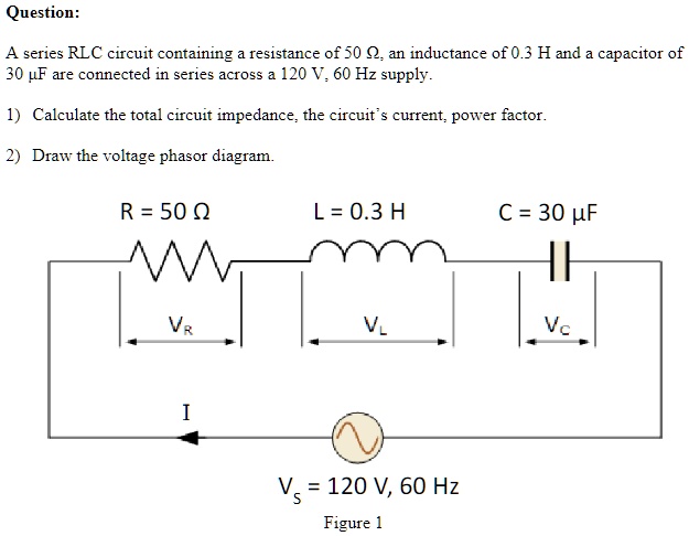 [GET ANSWER] question a series rlc circuit containing a resistance of ...