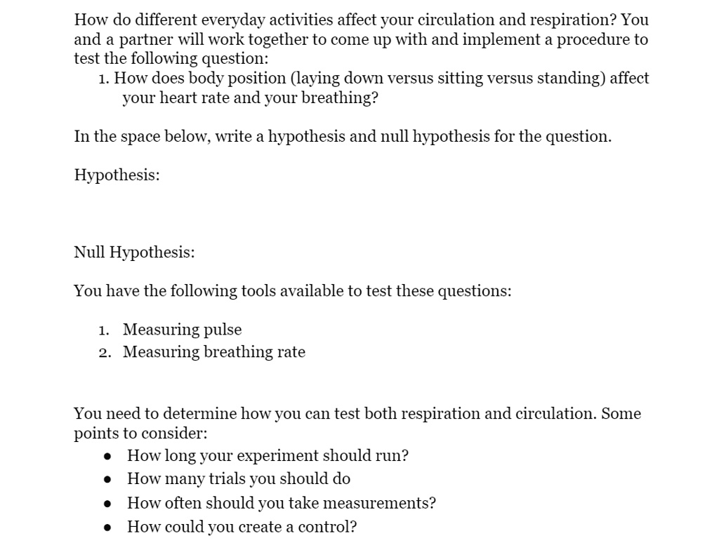 write a hypothesis on how jogging affects your heart rate