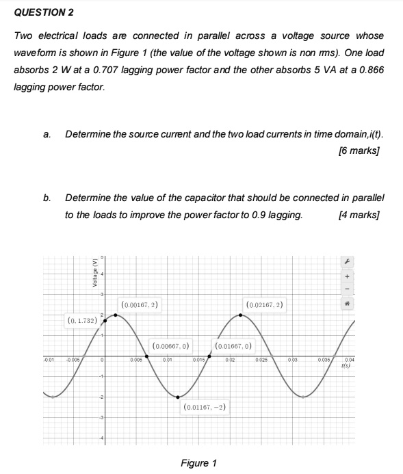 question 2 two electrical loads are connected in parallel across ...