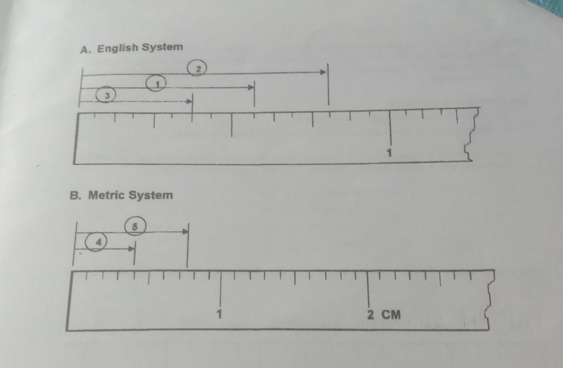 SOLVED: A. English System B. Metric System