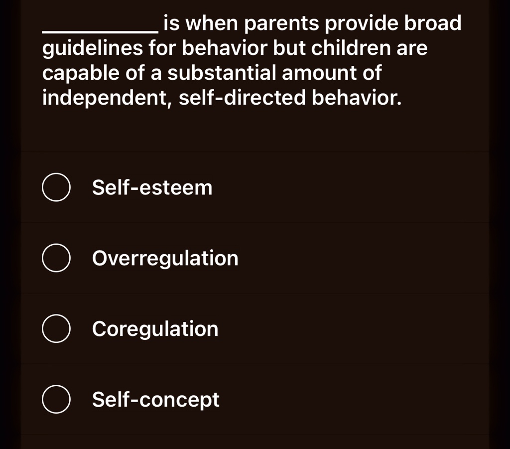 Is when parents provide broad guidelines for behavior but...