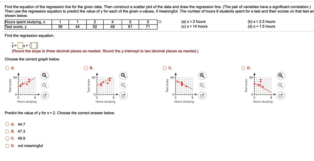 solved-find-the-equation-of-the-regression-line-for-the-given-data