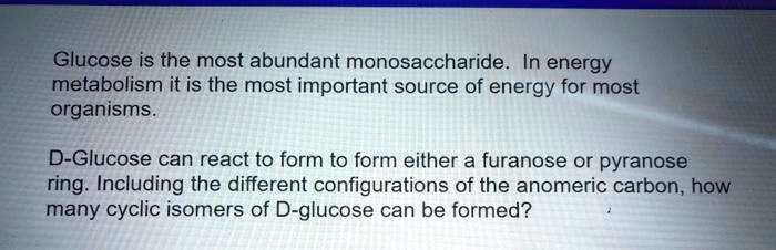 why is glucose the most important monosaccharide