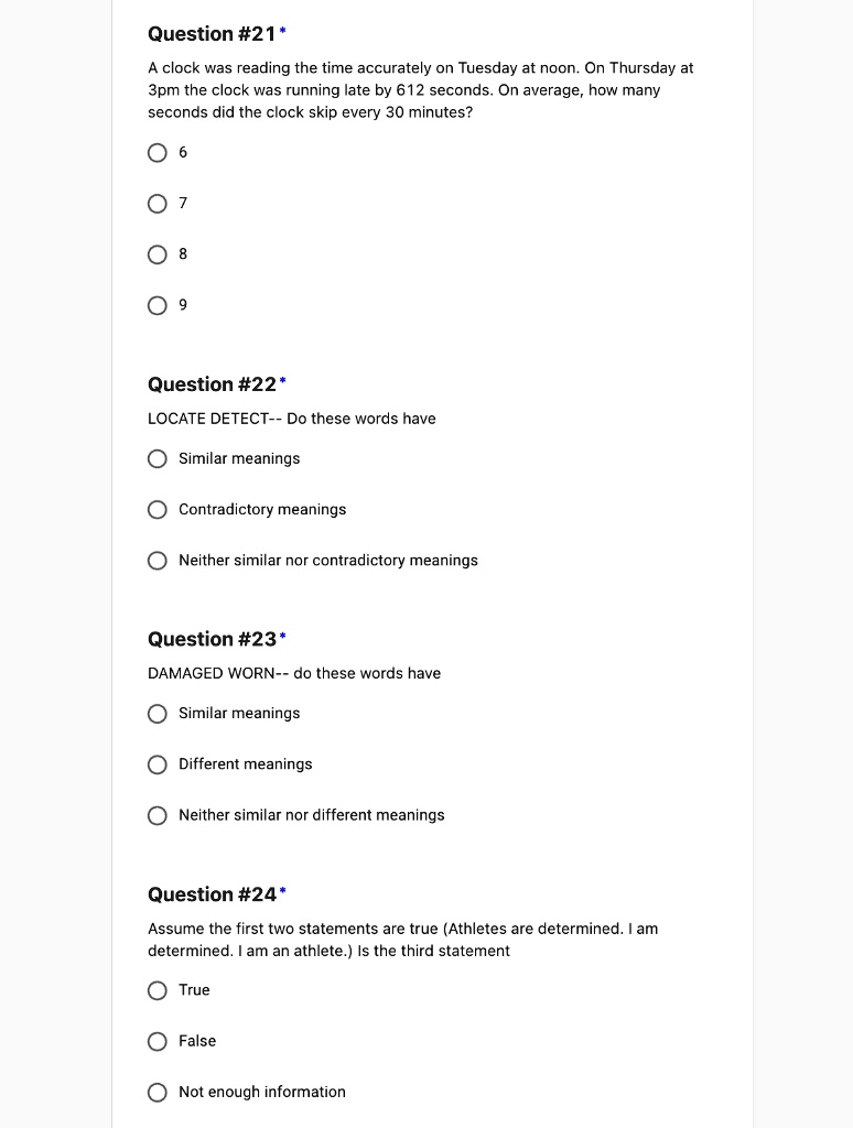 A clock was reading the time accurately on Tuesday at noon. On Thursday ...