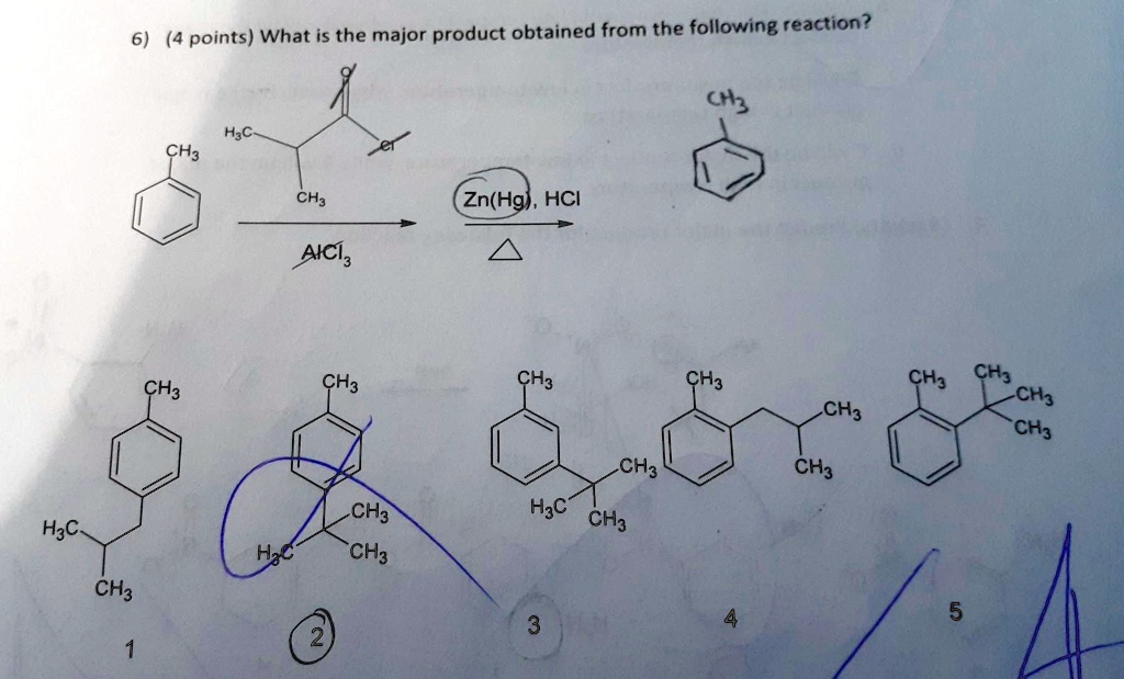 Solved: 6)(4 Points) What Is The Major Product Obtained From The 