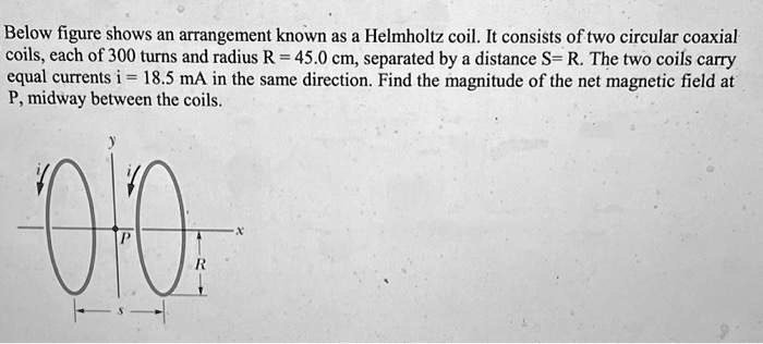 SOLVED: Below Figure Shows An Arrangement Known AS A Helmholtz Coil. It ...