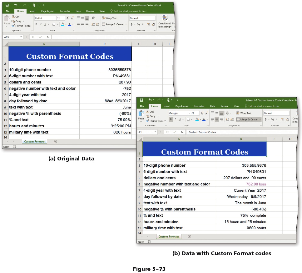 need help on custom format codes for top picture to look like bottom ...