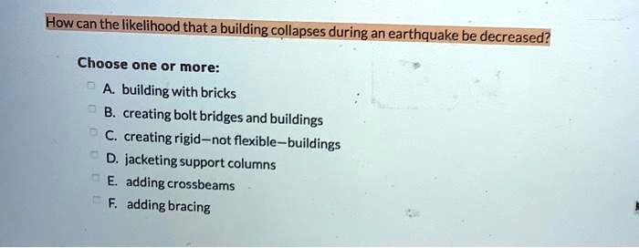 How Can The Likelihood That A Building Collapses During An Earthquake ...