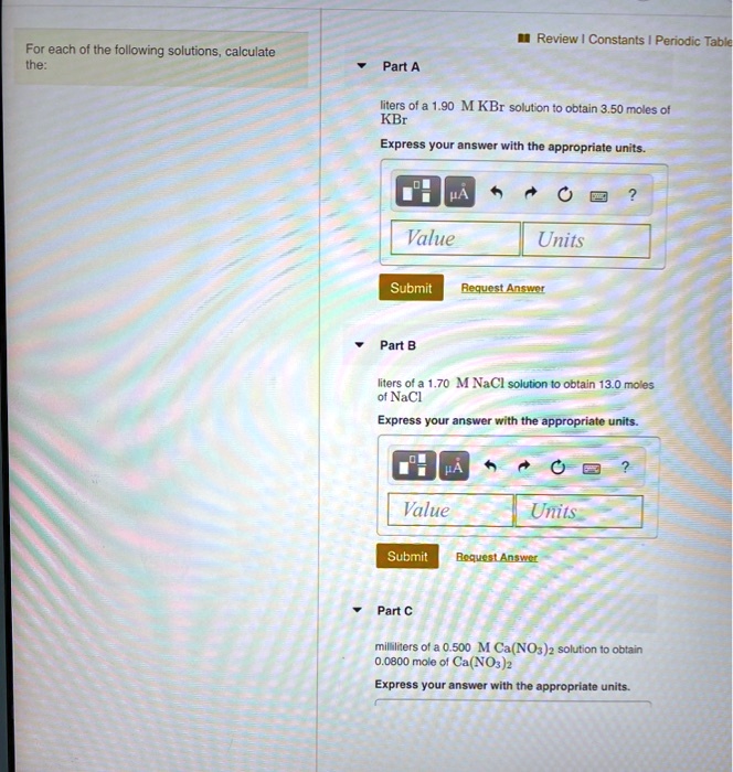 Solved Text Review Constants Periodic Table For Each Of The Following