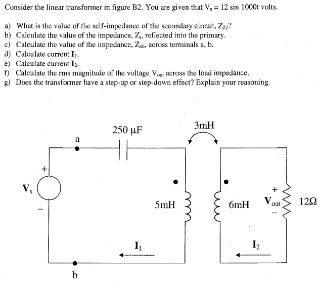 Solved Electric Circuits Consider The Linear Transformer In Figure B2