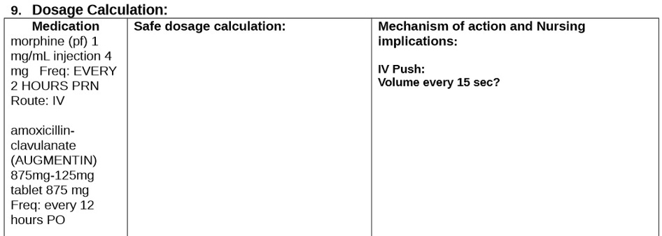 SOLVED: Dosage Calculation: Medication Safe dosage calculation ...