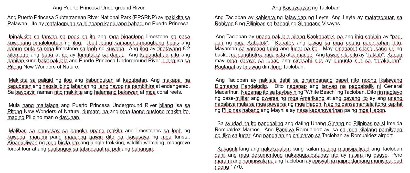 Solved: Ang Puerto Princesa Underground River Ang Puerto Princesa 