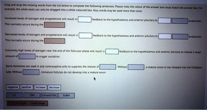 Solved Please fill in the missing words from the following