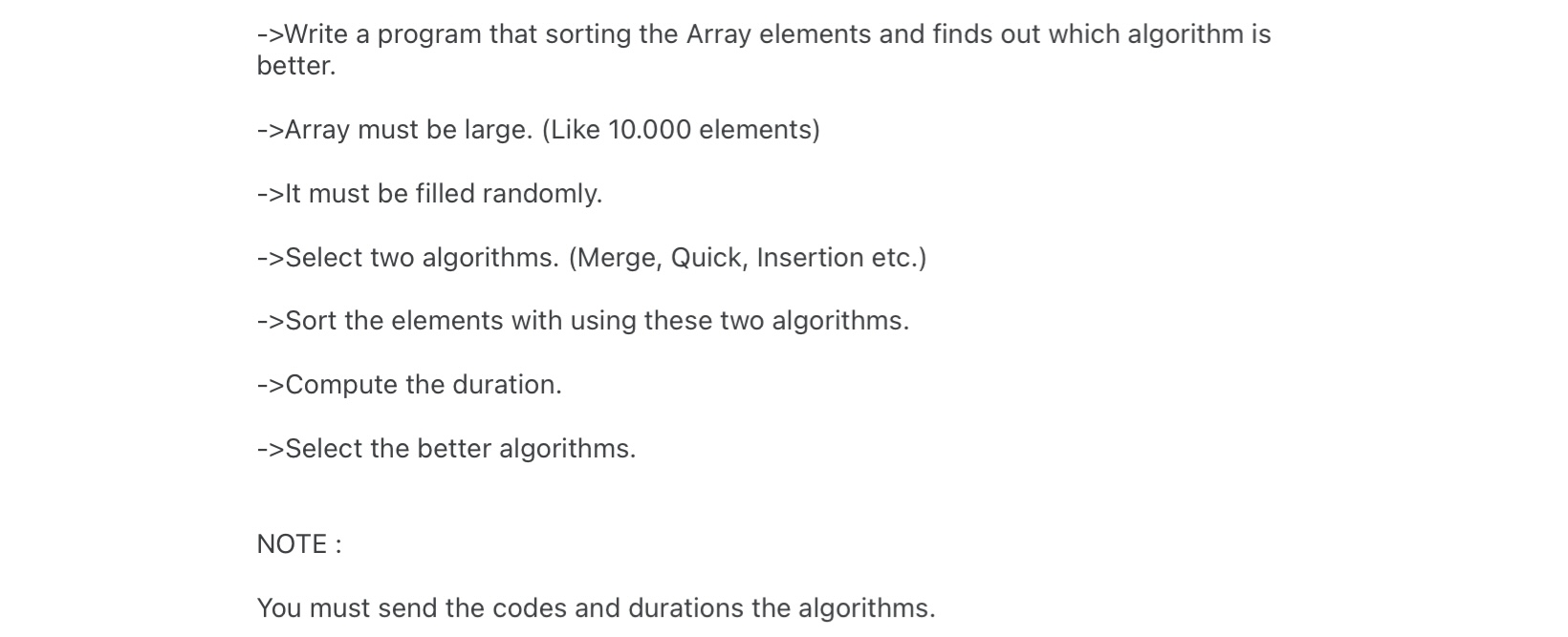 SOLVED: - Write a program that sorting the Array elements and finds out ...