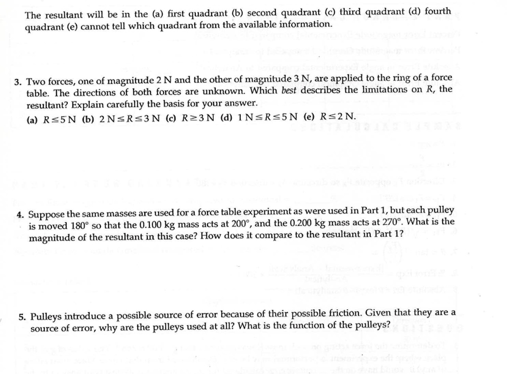 SOLVED The resultant will be in the (a) first quadrant (b) second