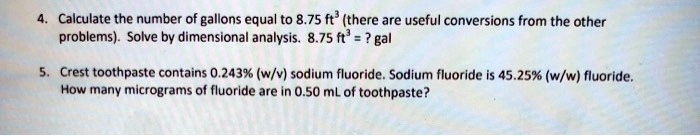 SOLVED:Calculate the number of gallons equal to 8.75 ft' (there are ...